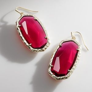 Kendra Scott Ella Drop Earrings in Red Berry Glass